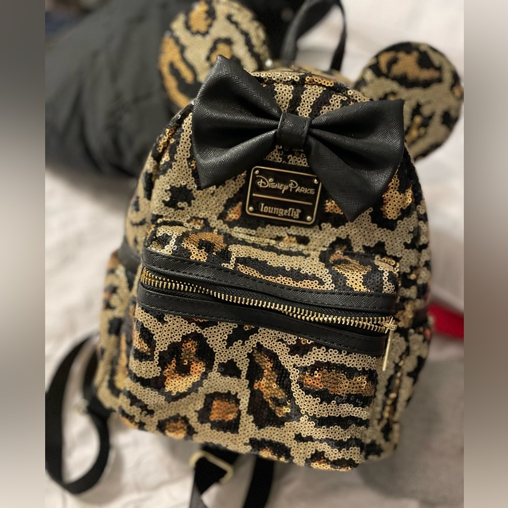Disney Parks loungefly leopard backpack